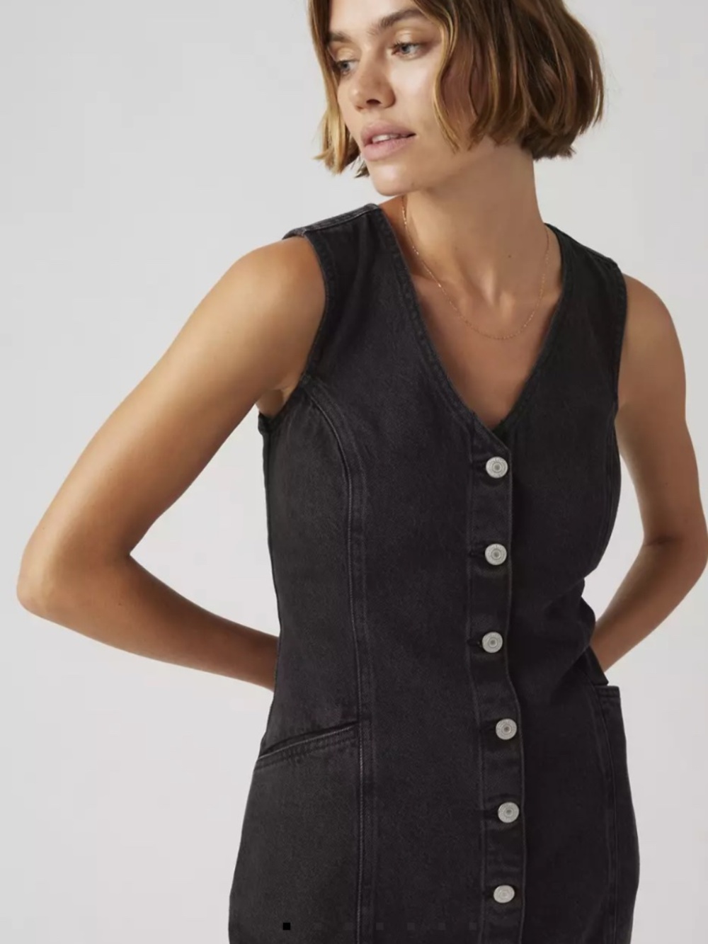 Levis | Vianna Vest Mini Dress | Capturing Moments - Black | Size: Small
